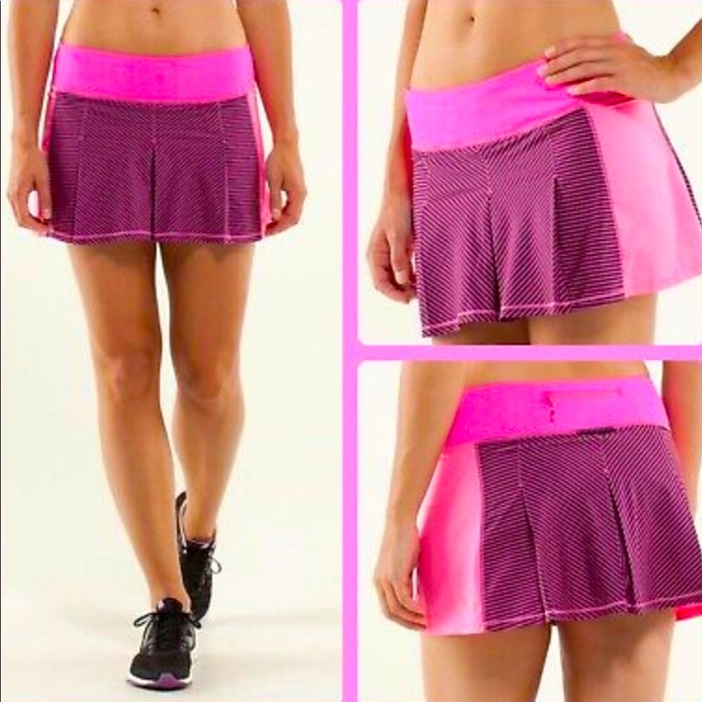 Lululemon Fast Cat Hyper Stripe Tennis Skirt